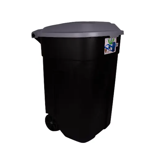 [KAC135TKG2C] C135TKG4B CONTENEDOR 135 lts TACHO CON TAPA Y RUEDAS  NEGRO / GRIS 429 PLASTIC TRENDS  4