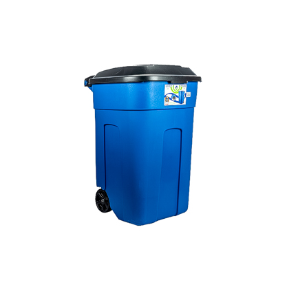 [KADESBAN] C135TZK0 CONTENEDOR 135 lts TACHO CON TAPA Y RUEDAS AZUL 21 / NEGRO PLASTIC TRENDS 4